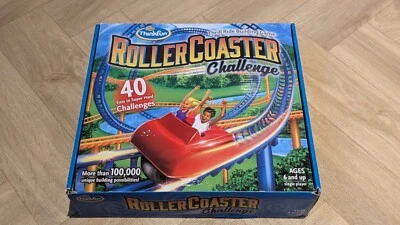 ThinkFun Rollercoaster Challenge Kids Board Game 1-Player Puzzle 100% Complete - Image 1 of 4