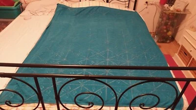 waldgrüne, Tagesdecke, gestrickt, 80% Baumwolle/20% Polyester 180 x 135 cm - Bild 1 von 4