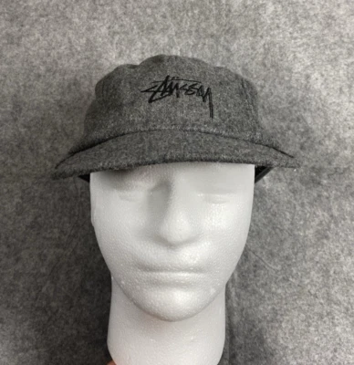 Sombrero Stussy Para Hombres Gris 100% Lana Bicicleta Sombrero Cinco Paneles De Colección Y2K Años 90 Foto 1 de 4