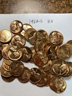 1968-S "Bu" Lincoln Memorial Cent Penny Roll 50 Coins