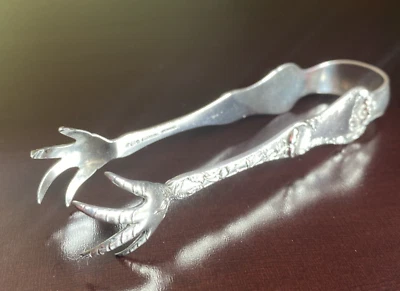 REED & BARTON ~ 教皇 LES CINQ FLEURS (1900) ~ 纯银糖裤 — 第 1/4 张图片