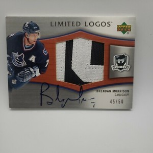 2005-06 UD The Cup Brendan Morrison Limited Logos 45/50 Auto Patch - #LL-BM