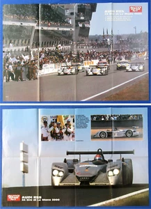 Poster Doppio AUDI R8S - 24 ORE DI LE MANS 2000 - 1°/2°/3° CLASSIFICATO - Rarità - Picture 1 of 3