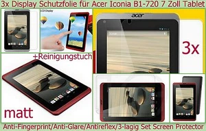 3x Pellicola Protettiva Schermo Antiriflesso Opaca per Acer Iconia B1-720 7 Tab Antigraffio - Foto 1 di 1