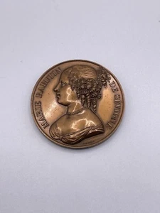 Vintage Bronze Medal - Marie Rabutin De Sevigne, France - Gayrard - Bild 1 von 3