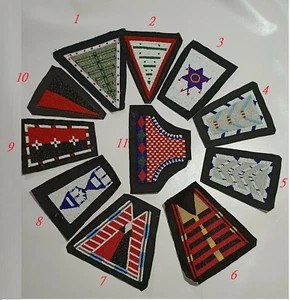 Hecho a mano Viejo Americano Sioux Cuentas para Camisas de Guerra Powwow Pechera Parche 1 pieza BIB01 - Imagen 1 de 4