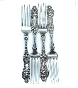 Sterling Alvin Orange Blossom Forks 6 3/4" - set of 4 - Fancy Mono D - Picture 1 of 4