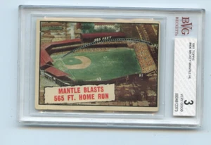 1961 Topps Mickey Mantle Blasts 565 New York Yankees #406 ⭐️💥🎯 BVG Graded 3 - Picture 1 of 2