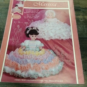 Fibre Craft Marissa Pillow Doll or Music Box Doll Crochet Pattern Bride Rainbow - Picture 1 of 1