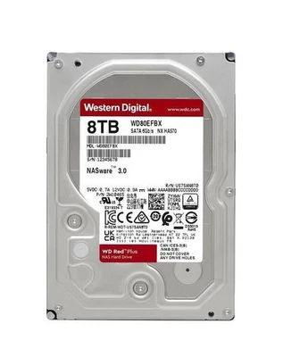 WD Red Plus 8TB 7200RPM NAS Hard Drive – Fully Tested – Excellent Health - Image 1 of 4