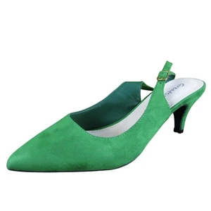 Greaton U Damen grün Stoff Slingback Heels Größe 7,5 spitz zulaufend elegant - Bild 1 von 6
