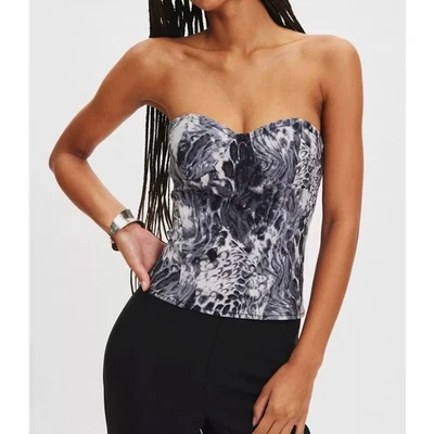 NUEVO Top Tubo Estampado Jessa Silence Noise XL Sin Tirantes Urban Outfitters Foto 1 de 4