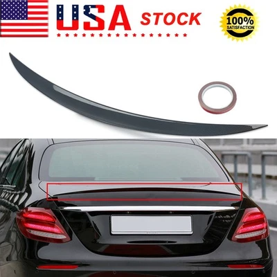 Carbon Fiber Look Rear Trunk Spoiler Wing For Mercedes Benz W213 E300 2016-2019 Foto 1 de 4