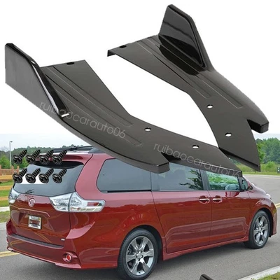 Glossing Black Rear Diffuser Bumper Splitter Canard Lip Kits For Toyota Sienna Foto 1 de 4