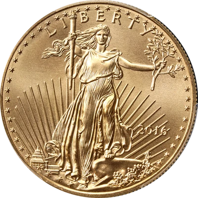 2016 Gold American Eagle $50 PCGS MS70 30th Anniversary Superb Eye Appeal - Image 1 of 4