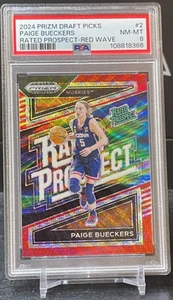 2024 PRIZM DRAFT PICKS PAIGE BUECKERS RATED PROSPECT RED WAVE PSA 8 NM-MT - Picture 1 of 2