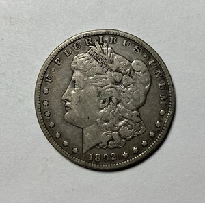 Dólar de plata Morgan 1892-S en estado bastante bueno detalles mejor fecha VALOR PRECIO - Imagen 1 de 2