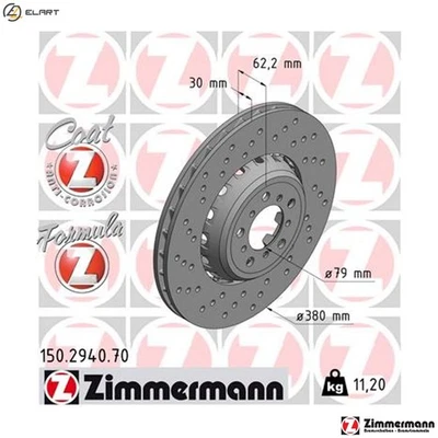 2x BRAKE DISC 150.2940.70 FOR BMW 3/F0/F80/F2/F82/Convertible S55B30A N55B30 - Image 1 of 4
