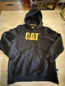 Caterpillar CAT Equipment Youth Hooded Black Sweatshirt Hoodie Youth L - Picture 1 of 4