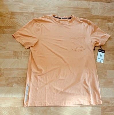 Camiseta Kenneth Cole Active Tech Bolsillo Naranja Brezo Para Hombre Talla Mediana Nueva Con Etiquetas Foto 1 de 4