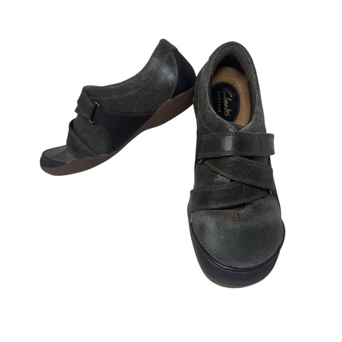 Scarpe mocassini Clarks Artisan Felicia Emma donna grigio pelle comode taglia 6M