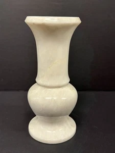 Vintage Onyx Marmoriert Vase Weiß - Bild 1 von 7