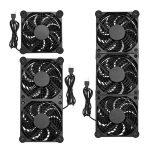 Router Cooling Fan PC Coolers TV Box Wireless Quiet 5V USB Power 120mm Fan - Picture 1 of 11
