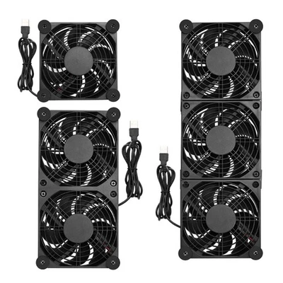 Router Cooling Fan PC Coolers TV Box Wireless Quiet 5V USB Power 120mm Fan - Image 1 of 4