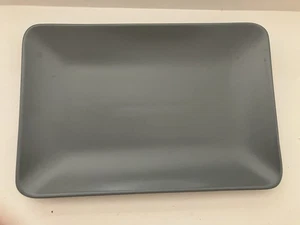 IKEA Dinera 18691 Dark Grey Charcoal Rectangular Dinner Serving Plate Tray  12X8 - Picture 1 of 4