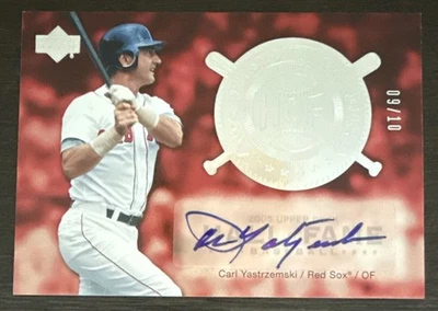 Carl YASTRZEMSKI🔥2005 UD Salón de la Fama Cooperstown Llamando AUTO #CO-CY2 9/10💥 Foto 1 de 2