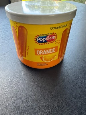 GooseCreek 橙色 Popsicle 3芯蜡烛 - 14.5 盎司 - 全新未燃烧! — 第 1/4 张图片