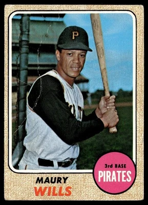 1968 年 Topps Maury Wills 匹兹堡海盗 #175 — 第 1/2 张图片
