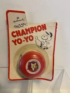 Snoopy Champion Yo-Yo Woodstock 76 Red Hallmark Sealed Peanuts Vintage - Picture 1 of 4