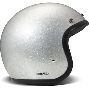 Casco de motocicleta DMD vintage ECE plata brillante - Imagen 1 de 2