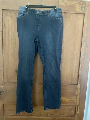 Jeans Chico's 2 EE. UU. 12 Azul Medio Lavado Elastizado Pierna Recta Bolsillos Foto 1 de 4