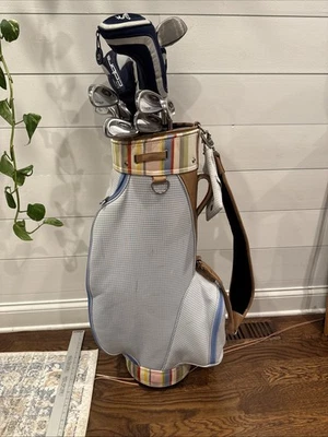 Complete Set Womens Lady Cobra SS Golf Clubs Irons Woods Keri Golf Bag New Grips - Image 1 of 4