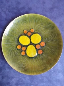 Vintage ANNEMARIE DAVIDSON Copper Enamel Plate. 7.5” Diameter. 1970’s. - Picture 1 of 5