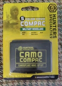 Hunters Specialtys 5 Color Camo Compac Make Up Kit. Military Woodland Hs00278 - Picture 1 of 2