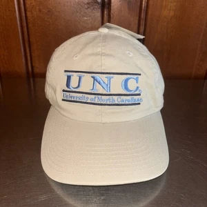 NWT North Carolina Tarheels Dad Hat Cap Tan The Game Split Bar UNC 90s Vintage - Picture 1 of 10