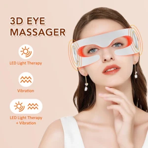 3D Eye Massager with LED Light Therapy - Vibration Massager for Eye Fatigue US - Picture 1 of 20