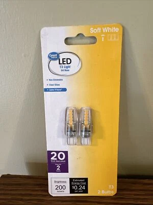 2 Great Value LED Landscape /Cabinet Lighting T3 2.0w Non Dimmable G4 Bulbs - Image 1 of 2