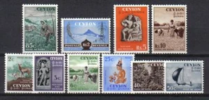 CEYLON 1954 ORIGINAL DEFINITIVE SET COMPLETE TO 10r SCOTT 319-328 MLH - Picture 1 of 1