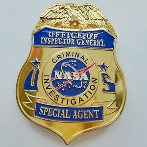 US NASA All-Metal Badge Special Agent Outer Space Badge Brooch Spaceflight Fan