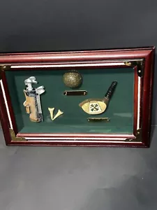 Vintage Resin 4 Pc Golf Shadowbox￼ - Picture 1 of 6