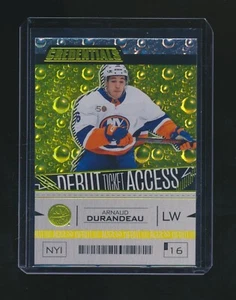 ARNAUD DURANDEAU 2023-24 UPPER DECK CREDENTIALS DEBUT TICKET YELLOW RC #126 - Picture 1 of 2