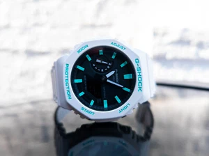 Orologio da polso personalizzato mod Casio G-Shock CasiOak dipinto a mano GA-2100 Tiff Blue Mods - Foto 1 di 7