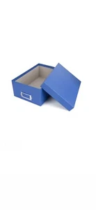 acid free photo / Coin storage box royal blue simply tidy new 11.2 x 7.8 x 4.5 - Picture 1 of 12