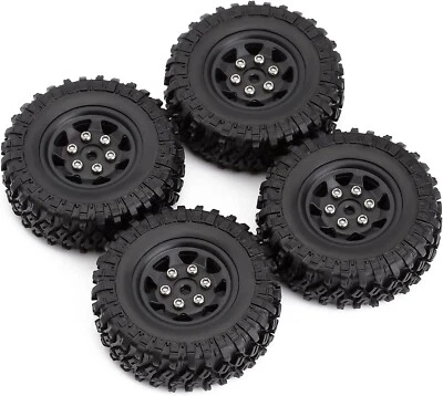 RC Micro1.0inch Beadlock Rims Tires 4pcs Set for1/24 RCCrawler Axial SCX24 90081 - Image 1 of 4