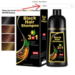 Hair Dye Shampoo 3 in 1 Hair Shampoo Instant Hair Dye Herbal Ingredients Gifts - Picture 1 of 25
