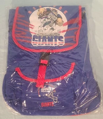 RARE New Vintage 1988 NFL Hot Shots New York Giants Childrens Backpack NOS - Image 1 of 4